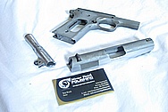 Stainless Steel Semi Automatic Gun Slide, Gun Barrel and Gun Frame BEFORE Chrome-Like Metal Polishing and Buffing Services