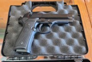 Beretta 92FS Semi-Auto Gun / Pistol BEFORE Chrome-Like Metal Polishing and Buffing Services / Restoration Services - Stainless Steel Polishing Services - Gun / Pistol Polishing Service