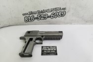 Desert Eagle .50 Caliber Semi-Auto Gun / Pistol BEFORE Chrome-Like Metal Polishing and Buffing Services / Restoration Services - Stainless Steel Polishing Services - Gun / Pistol Polishing Service