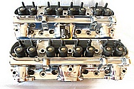 Edelbrock V8 Engine Aluminum Cylinder Heads AFTER Chrome-Like Metal Polishing and Buffing Services / Resoration Services