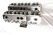 Aluminum V8 Engine Cylinder Heads AFTER Chrome-Like Metal Polishing and Buffing Services / Resoration Services
