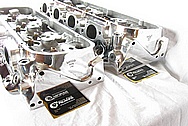 Brodix Big Brodie Aluminum Engine Cylinder Heads AFTER Chrome-Like Metal Polishing and Buffing Services / Resoration Services