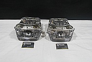 Harley Davidson Shovelhead Aluminum Engine Cylinder Heads AFTER Chrome-Like Metal Polishing and Buffing Services / Resoration Services