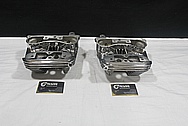 Harley Davidson Shovelhead Aluminum Engine Cylinder Heads AFTER Chrome-Like Metal Polishing and Buffing Services / Resoration Services