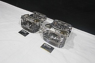 Harley Davidson Shovelhead Aluminum Engine Cylinder Heads AFTER Chrome-Like Metal Polishing and Buffing Services / Resoration Services