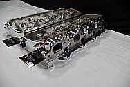 Edelbrock Aluminum Cylinder Heads AFTER Chrome-Like Metal Polishing and Buffing Services / Restoration Services 