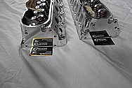 Aluminum V8 Cylinder Heads AFTER Chrome-Like Metal Polishing and Buffing Services / Restoration Services 