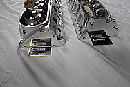 Aluminum V8 Cylinder Heads AFTER Chrome-Like Metal Polishing and Buffing Services / Restoration Services 