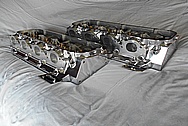 Aluminum V8 Cylinder Heads AFTER Chrome-Like Metal Polishing and Buffing Services / Restoration Services 