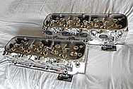 Aluminum V8 Cylinder Heads AFTER Chrome-Like Metal Polishing and Buffing Services / Restoration Services 