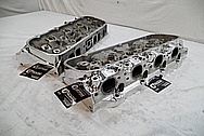 Aluminum Edelbrock Performer RPM Cylinder Heads AFTER Chrome-Like Metal Polishing and Buffing Services / Restoration Services 