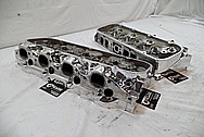 Aluminum Edelbrock Performer RPM Cylinder Heads AFTER Chrome-Like Metal Polishing and Buffing Services / Restoration Services 