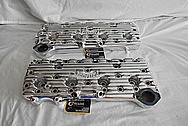 Edelbrock Ford Aluminum Flathead Cylinder Heads AFTER Chrome-Like Metal Polishing - Aluminum Polishing 