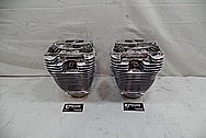 Harley Davidson Aluminum Cylinder Heads and Cylinders AFTER Chrome-Like Metal Polishing and Buffing Services - Aluminum Polishing