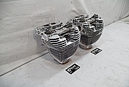 Harley Davidson Aluminum Cylinder Heads and Cylinders AFTER Chrome-Like Metal Polishing and Buffing Services - Aluminum Polishing