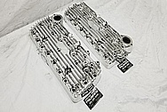 Edelbrock Flat Head V8 Cylinder Heads AFTER Chrome-Like Metal Polishing - Aluminum Polishing