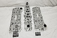 Edelbrock Flat Head V8 Cylinder Heads AFTER Chrome-Like Metal Polishing - Aluminum Polishing