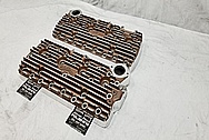 Edelbrock Aluminum Flathead Cylinder Heads AFTER Chrome-Like Metal Polishing - Aluminum Polishing