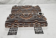 Edelbrock Aluminum Flathead Cylinder Heads AFTER Chrome-Like Metal Polishing - Aluminum Polishing