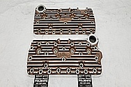 Edelbrock Aluminum Flathead Cylinder Heads AFTER Chrome-Like Metal Polishing - Aluminum Polishing