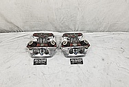 Harley Davidson Aluminum Cylinder Heads AFTER Chrome-Like Metal Polishing - Aluminum Polishing