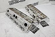 Edelbrock E210 Aluminum Cylinder Heads AFTER Chrome-Like Metal Polishing - Aluminum Polishing