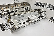 Edelbrock Aluminum Cylinder Heads AFTER Chrome-Like Metal Polishing - Aluminum Polishing - Cylinder Head Polishing 