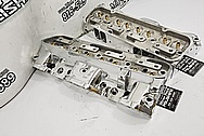 Edelbrock Aluminum Cylinder Heads AFTER Chrome-Like Metal Polishing - Aluminum Polishing - Cylinder Head Polishing 