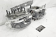 Harley Davidson Aluminum Cylinder Heads AFTER Chrome-Like Metal Polishing - Aluminum Polishing - Cylinder Head Polishing 