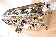 Brodix Aluminum V8 Cylinder Head AFTER Chrome-Like Metal Polishing and Buffing Services