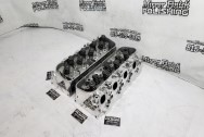 Trick Flow 280 Aluminum Cylinder Heads AFTER Chrome-Like Metal Polishing and Buffing Services / Restoration Services - Aluminum Polishing - Cylinder Head Polishing