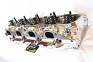 Late Model 502 Chevy V8 Big Block Edelbrock Aluminum Cylinder Head AFTER Chrome-Like Metal Polishing and Buffing Services