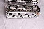 Ford Windsor 351 Aluminum Engine Cylinder Heads AFTER Chrome-Like Metal Polishing and Buffing Services