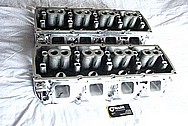 Dodge Hemi 6.lL Engine Aluminum Engine Cylinder Heads AFTER Chrome-Like Metal Polishing and Buffing Services