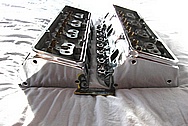 Aluminum V8 Cylinder Heads AFTER Chrome-Like Metal Polishing and Buffing Services