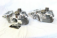 Harley Davidson Motorcycle S&S Engine Cylinder Heads AFTER Chrome-Like Metal Polishing and Buffing Services / Resoration Services