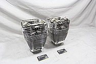 Harley Davidson Motorcycle S&S Engine Cylinders and Cylinder Heads AFTER Chrome-Like Metal Polishing and Buffing Services / Resoration Services 