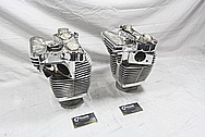 Harley Davidson Motorcycle S&S Engine Cylinders and Cylinder Heads AFTER Chrome-Like Metal Polishing and Buffing Services / Resoration Services 