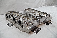 Aluminum Edelbrock Performer RPM Cylinder Heads BEFORE Chrome-Like Metal Polishing and Buffing Services / Restoration Services 