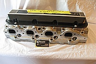 Late Model 502 Chevy V8 Big Block Edelbrock Aluminum Cylinder Head BEFORE Chrome-Like Metal Polishing and Buffing Services
