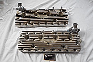 Edelbrock Ford Aluminum Flathead Cylinder Heads BEFORE Chrome-Like Metal Polishing - Aluminum Polishing 