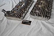 Edelbrock Ford Aluminum Flathead Cylinder Heads BEFORE Chrome-Like Metal Polishing - Aluminum Polishing 