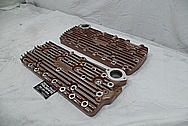 Edelbrock Aluminum Flathead Cylinder Heads BEFORE Chrome-Like Metal Polishing - Aluminum Polishing