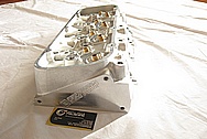 Chevy V8 Big Block Aluminum Cylinder Head BEFORE Chrome-Like Metal Polishing and Buffing Services