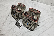 Harley Davidson Aluminum Cylinder Heads BEFORE Chrome-Like Metal Polishing - Aluminum Polishing