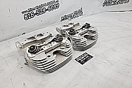 Harley Davidson Motorcycle Aluminum Cylinder Heads BEFORE Chrome-Like Polishing and Buffing - Aluminum Polishing - Cylinder Head Polishing 