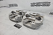 Harley Davidson Motorcycle Aluminum Cylinder Heads BEFORE Chrome-Like Polishing and Buffing - Aluminum Polishing - Cylinder Head Polishing 