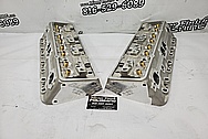 Edelbrock E210 Aluminum Cylinder Heads BEFORE Chrome-Like Metal Polishing - Aluminum Polishing