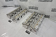 Aluminum Cylinder Heads BEFORE Chrome-Like Metal Polishing and Buffing Services / Restoration Services - Aluminum Polishing - Cylinder Head Polishing