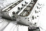 Ford Windsor 351 Aluminum Engine Cylinder Heads BEFORE Chrome-Like Metal Polishing and Buffing Services